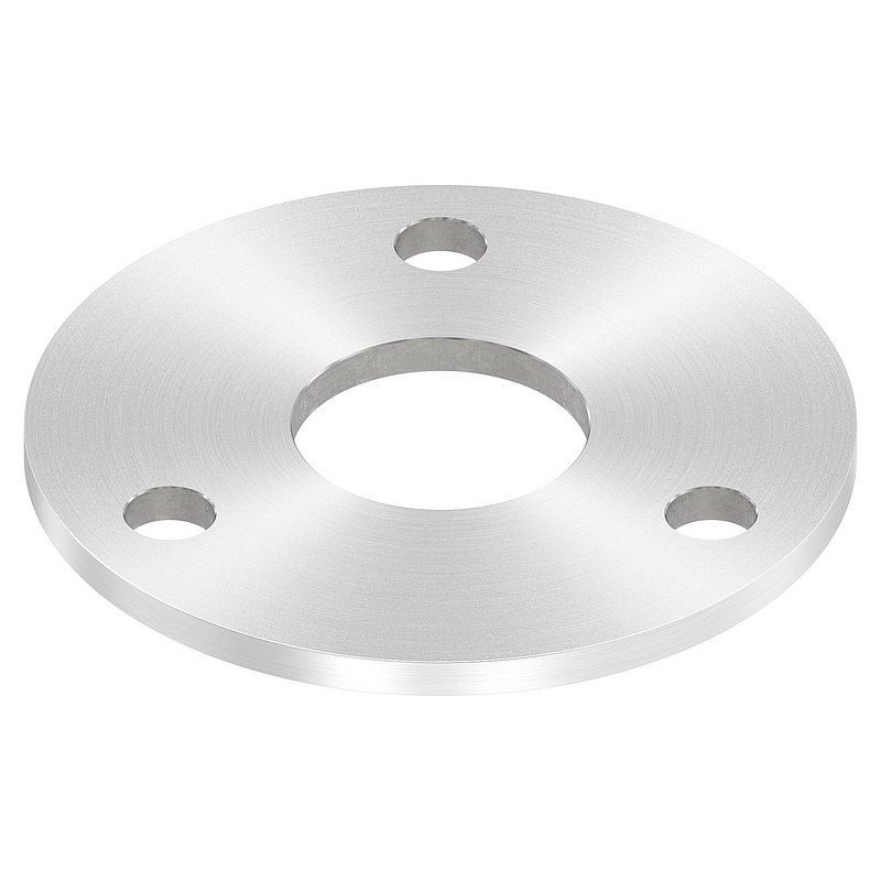 Plaque d'ancrage Ø 120x6mm, avec ponçage circulaire, V2A