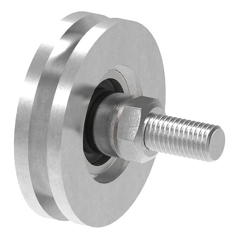 Sliding door roller 78mm with U-groove 8x8mm