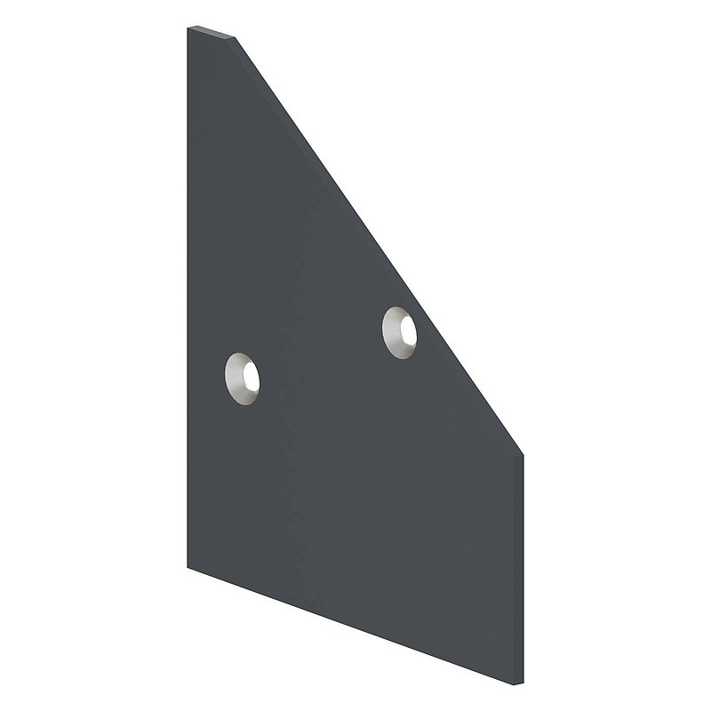 Endkappe links für eleganza canopy, RAL 7016