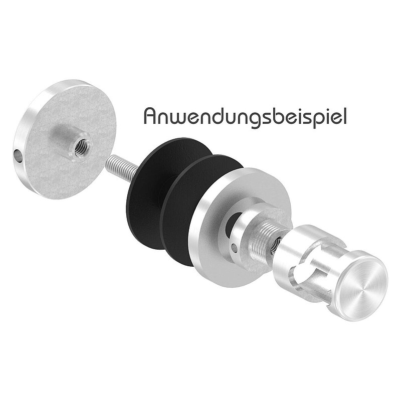 Glaspunkthalter Ø 52 mm, passend zu Brenk-Halter, ALU