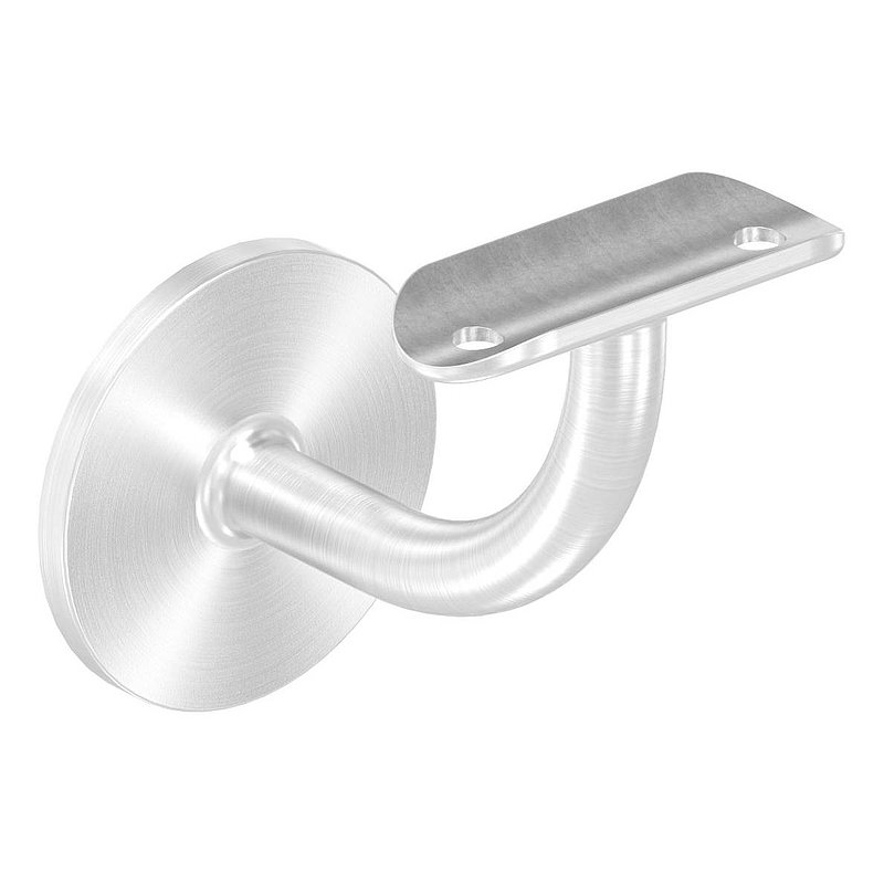 Handlaufhalter mit Handlaufanschlussplatte 33,7mm, (Ronde und Bügel verschweißt),V2A