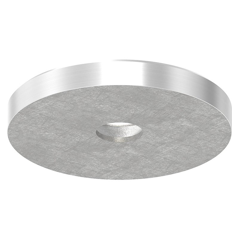 Schraubplatte Ø 60 x 8mm, mittig gesenkt für M12, V2A