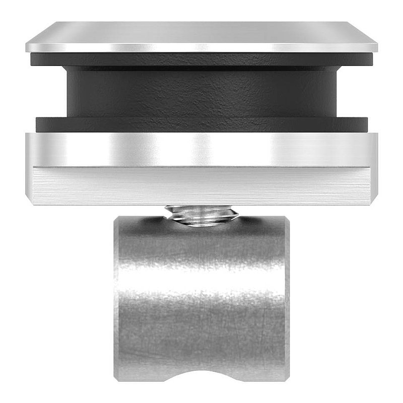 Fixation murale pour rail de guidage dans parois en verre, V2A
