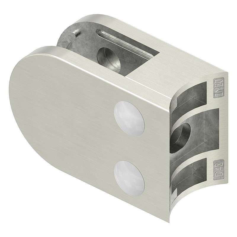 Glasklemme Mod. 38, Anschluss: 42,4mm, VA-Effekt