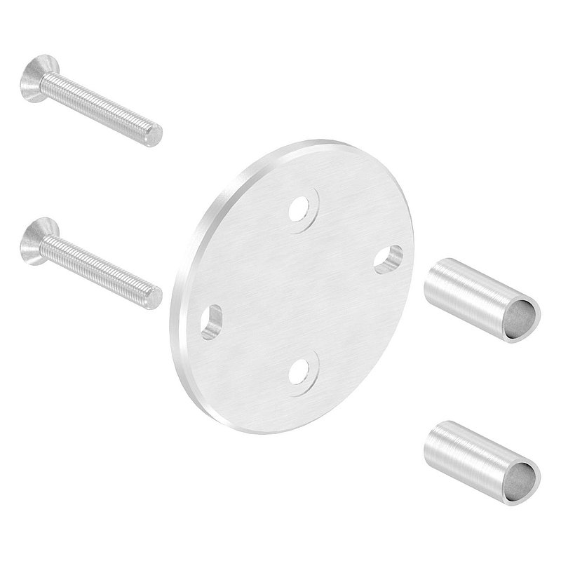 Wandbefestigung für Geländerpfosten 42,4mm, V2A