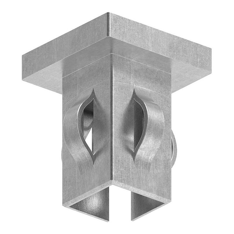 Steel end cap, for square tube 25x25mm