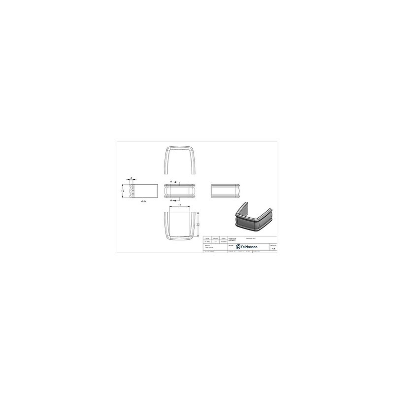 Collier pour volute seule 12x3- 18/22