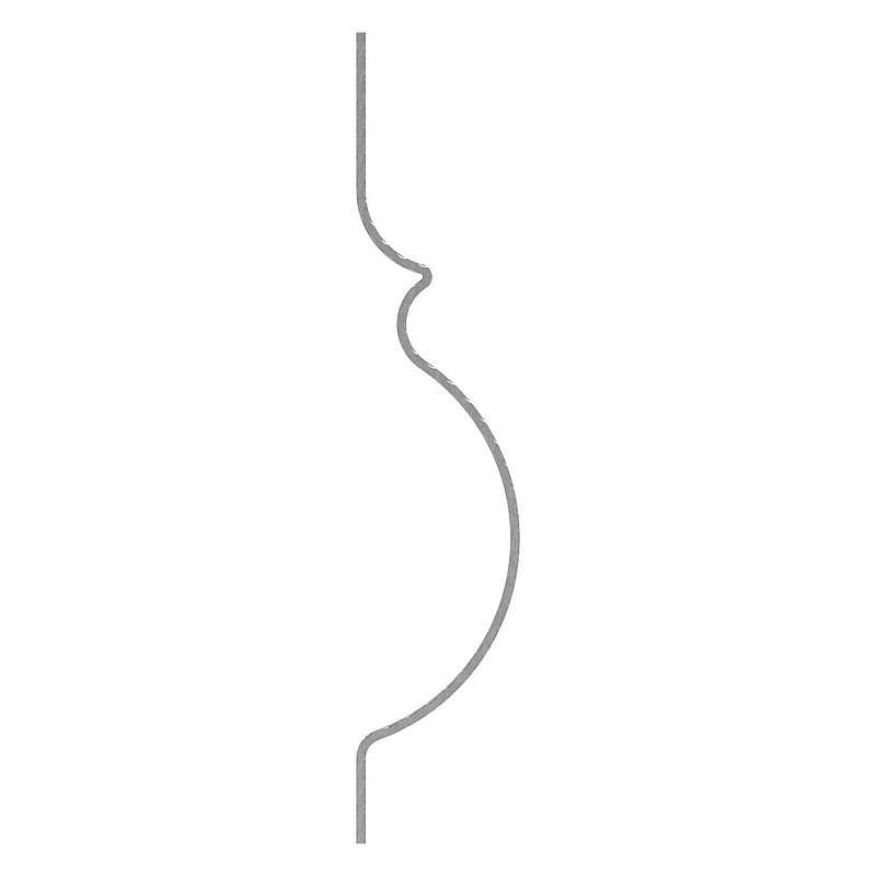Korbgitterstab 12x12mm, gehämmert, H: 1000mm