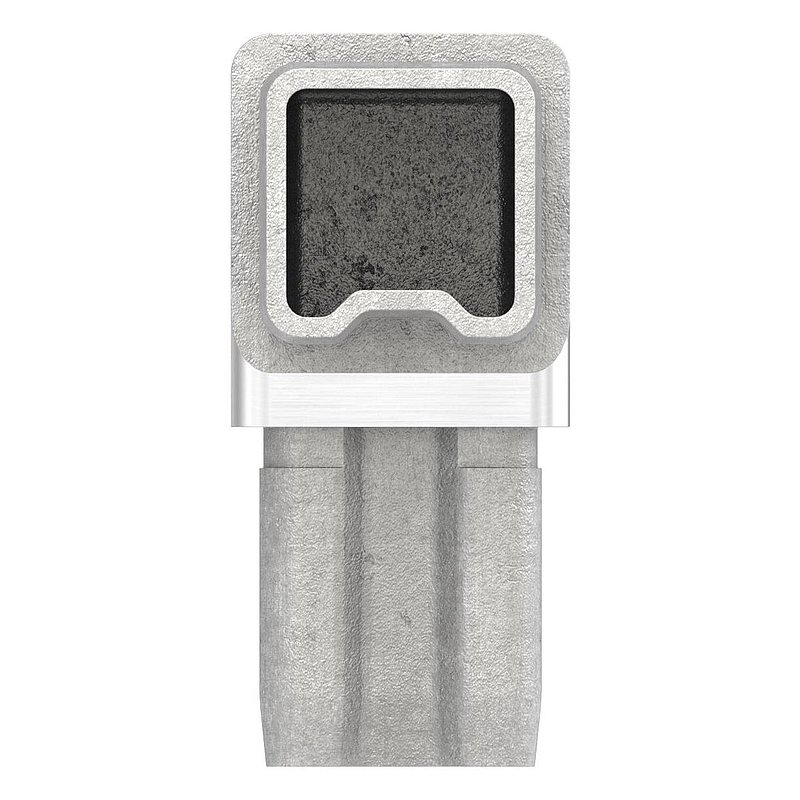 Connector 90° for tube 25x25x2.00mm, AISI316