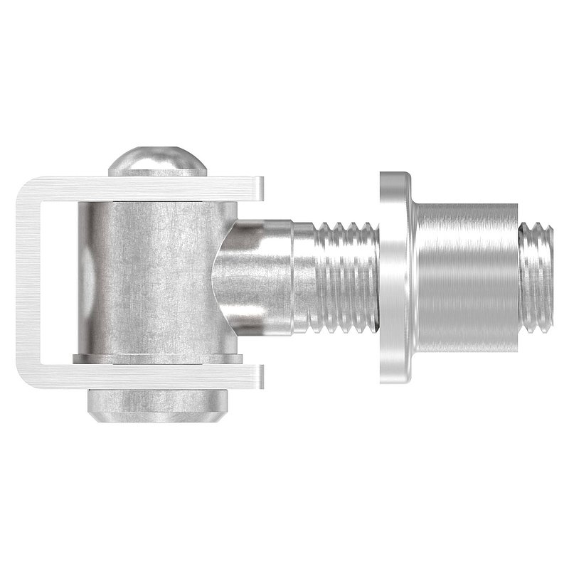 Door hinge with threaded sleeve M16, AISI316