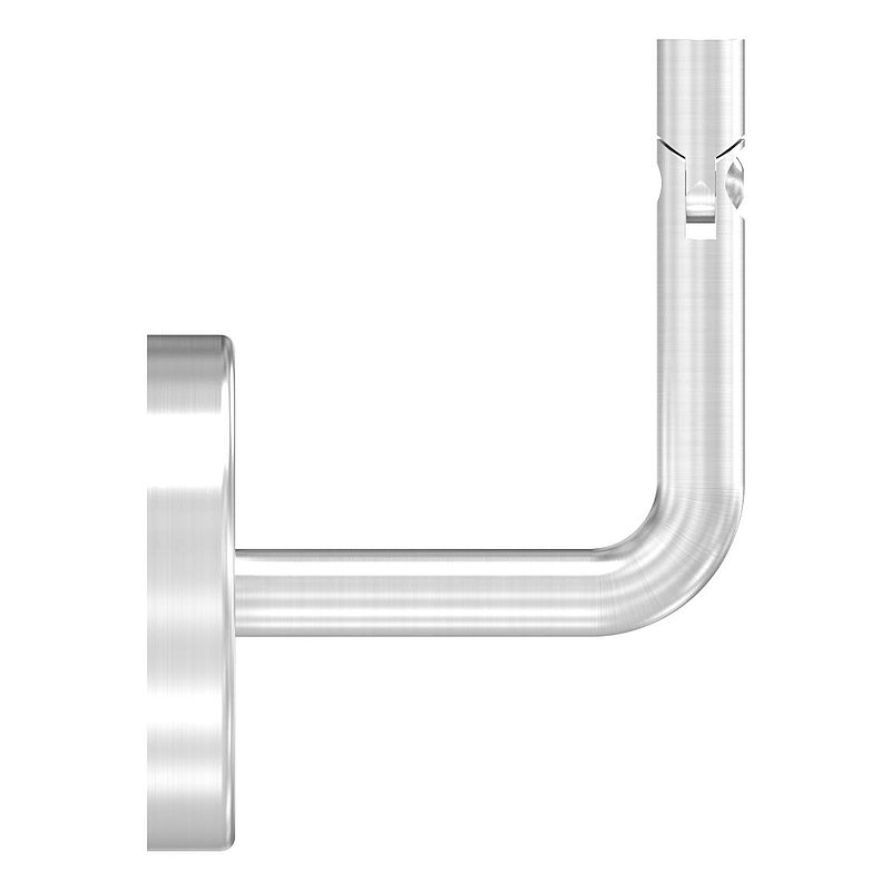 Handrail bracket incl. clip rosette (round plate and bracket welded), AISI304