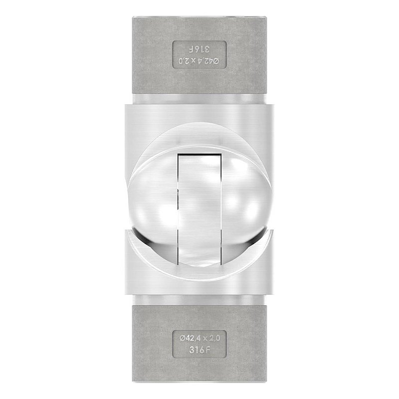 Hollow joint for cable, for tube 42.4x2.0mm, AISI316