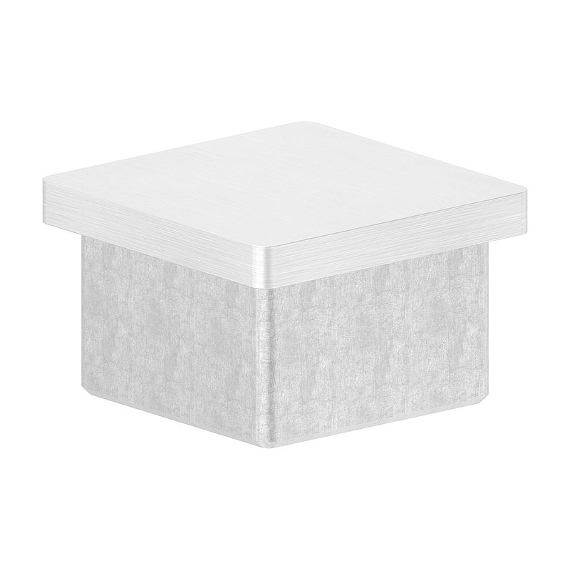 Push-in cap, for tube 40x40x3.0mm, AISI316