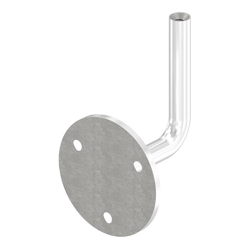 Handrail bracket with M6 internal thread at the top (disc and bracket welded), AISI304