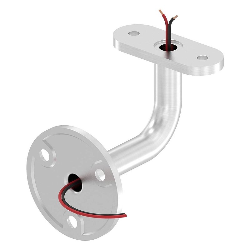 Handlaufhalter mit Kabeldurchführung für LED Handläufe, V4A