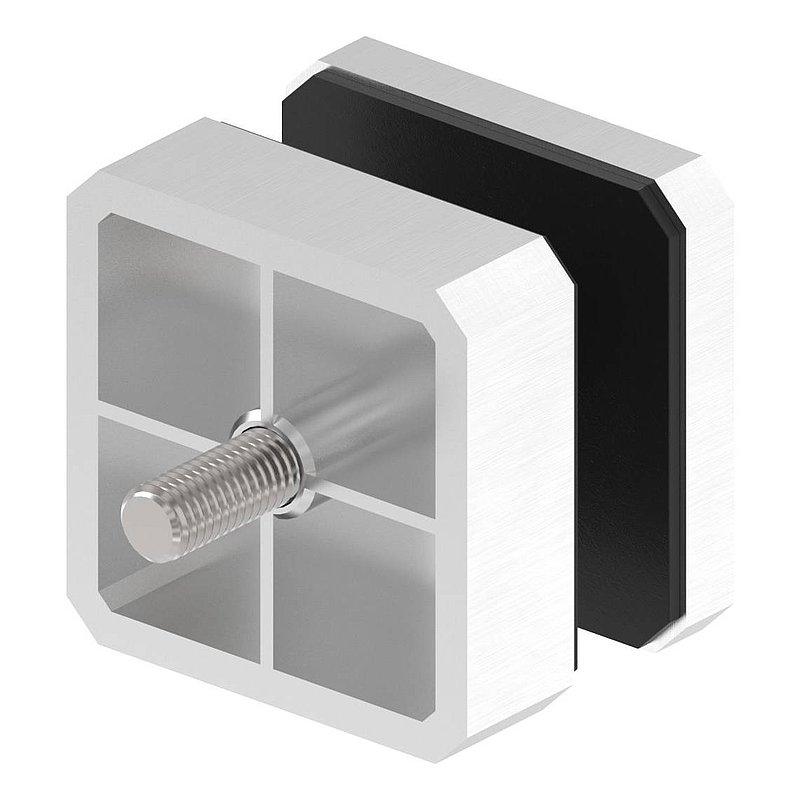 Point de fixation angulaire 63x63mm, droit, V2A