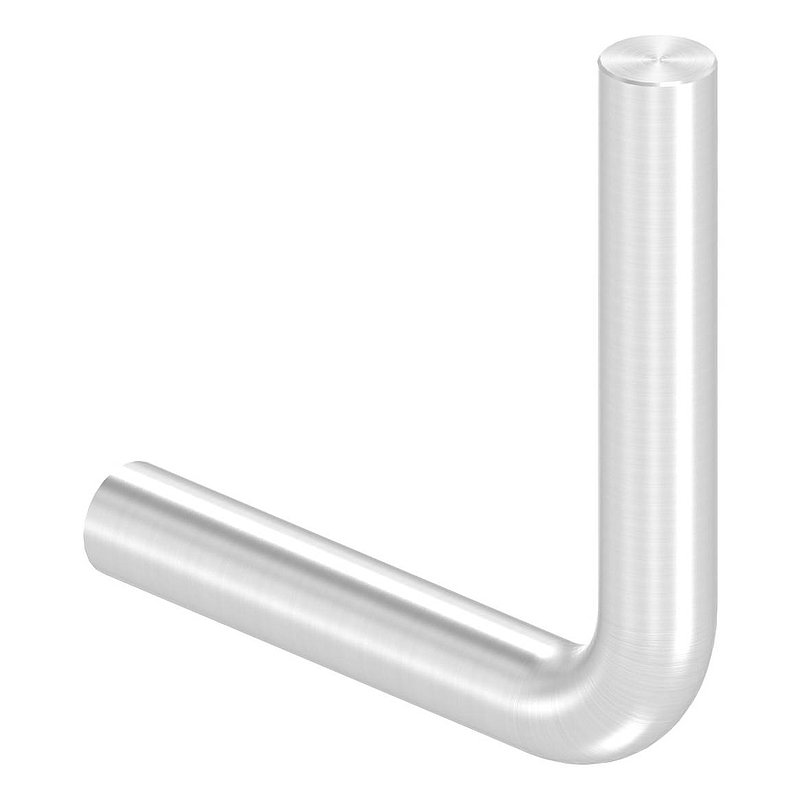 Bracket Ø 12mm, 90° bent, without thread, AISI304