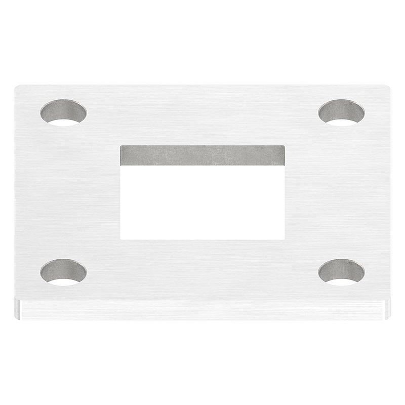 Anchor plate, 92x92x6mm, with longitudinal grinding, AISI304