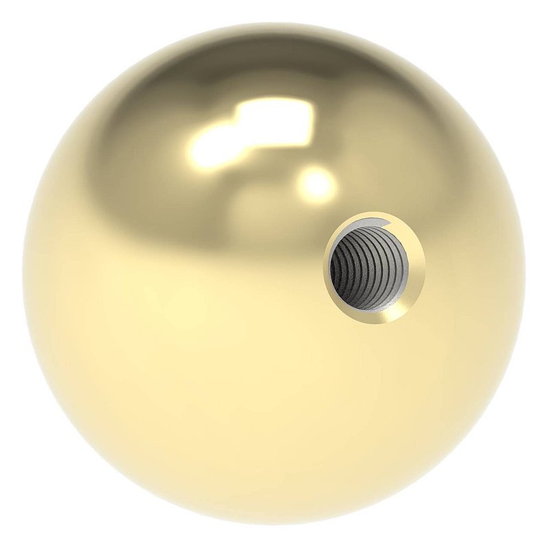 Boule laiton pleine Ø 30mm avec M6