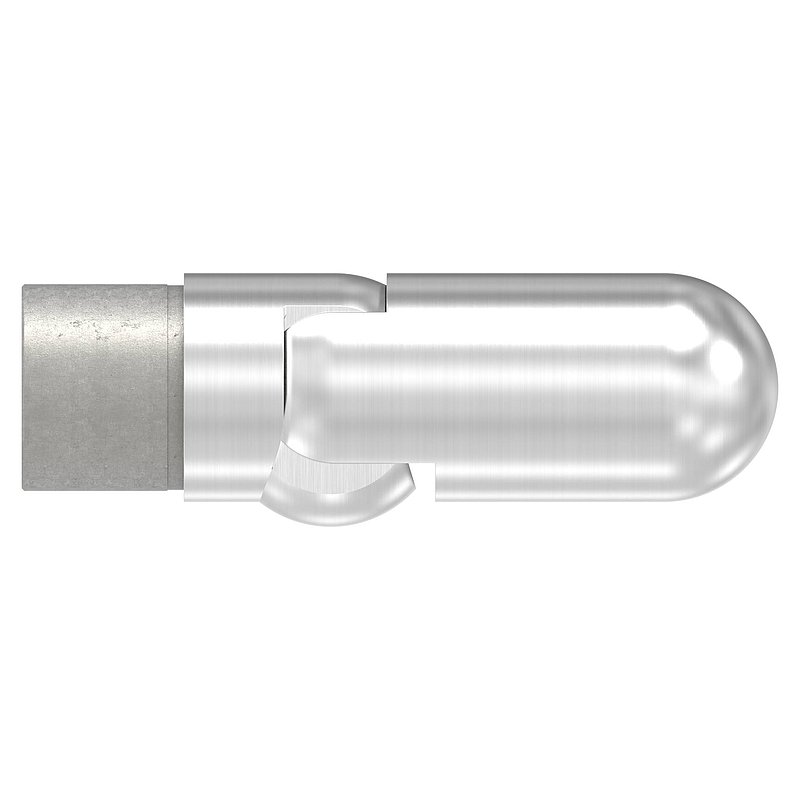 Hinge piece right, for tube 42.4x2.0mm, AISI304