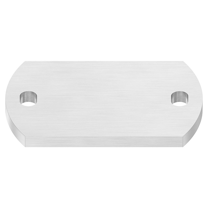 Anchor plate, 150x100x10mm, with longitudinal grinding, AISI304