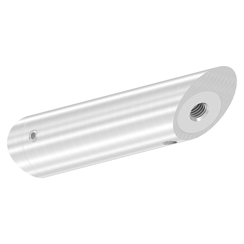 Support de tube incliné, avec raccordement en tube de Ø 42,4mm, V2A
