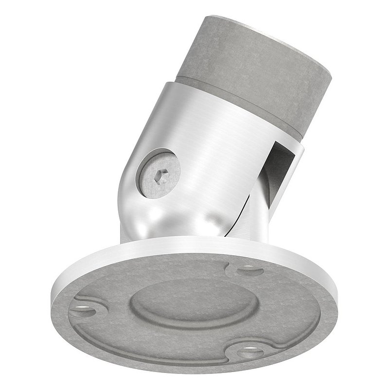 Fixation murale articulée, pour tube Ø 48,3x2,0mm, V2A