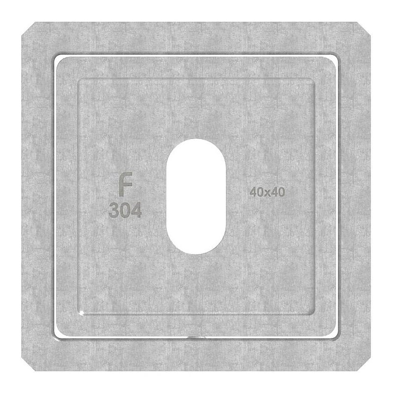 Wandbefestigung für Quadratrohr 40x40mm, V2A