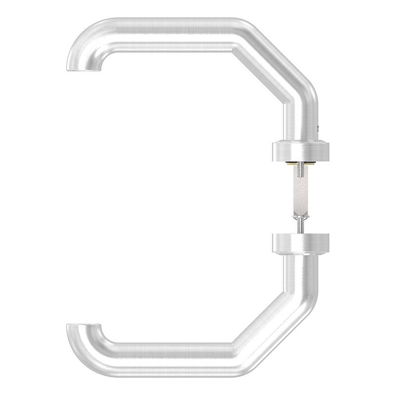 Paire de poignée de porte, une poignée fixe, gauche, V2A