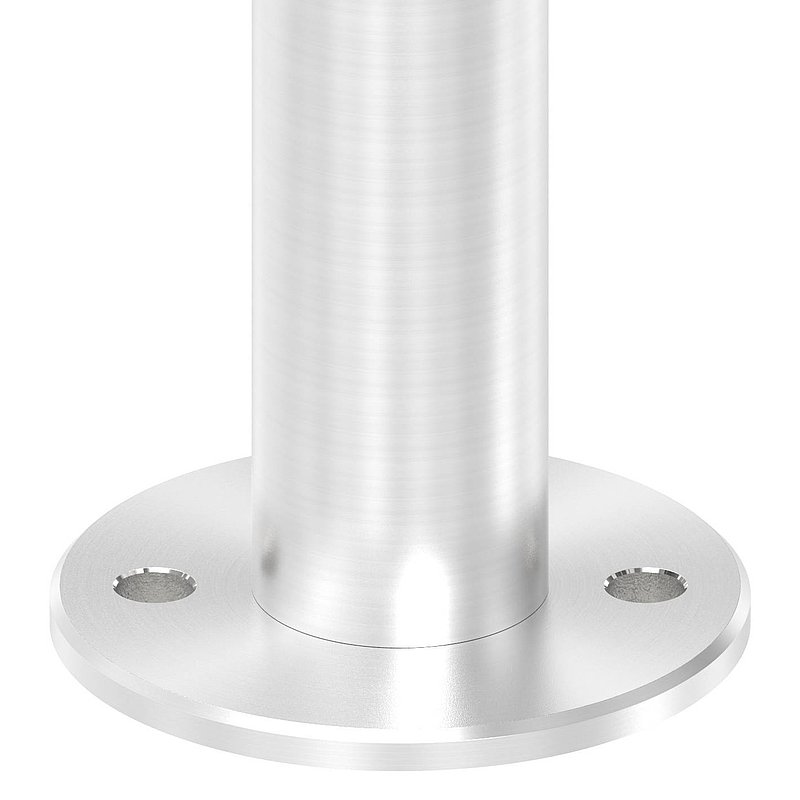 Ancrage mural et au sol avec striures, pour tube 42,4x2,0mm, V2A