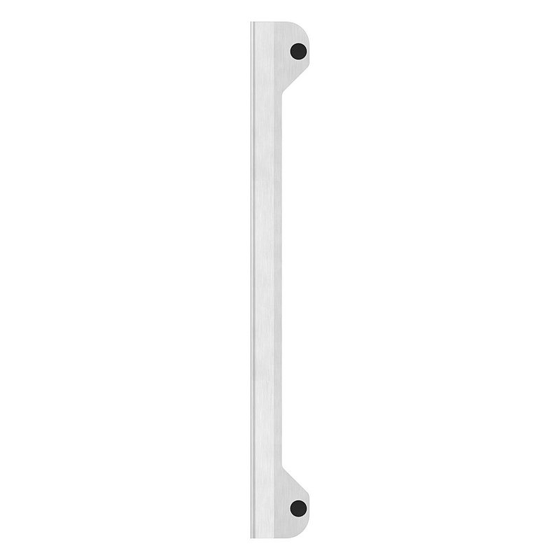 Stop plate with rubber buffer made of stainless steel, 37.5x41.5x328mm, AISI304