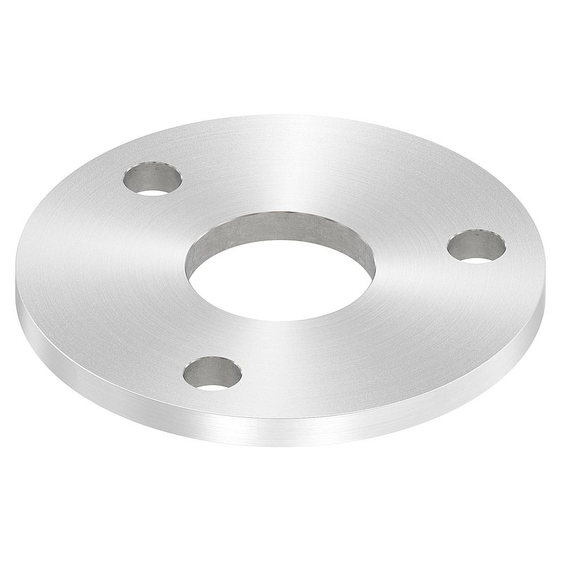 Plaque d'ancrage Ø 120x8mm, avec ponçage circulaire, V2A