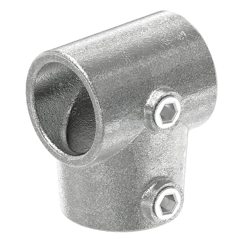 T-Stück kurz, schräg, variabel, für Rohr Ø 42,4mm