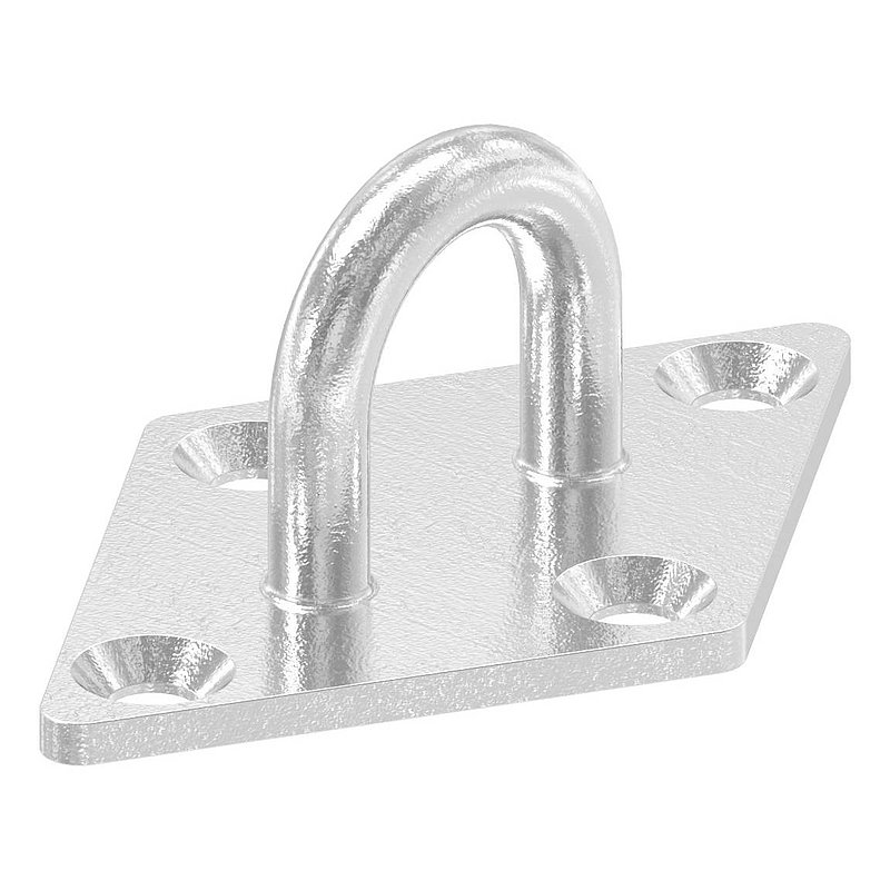 Fixing eyelet with square plate AISI316