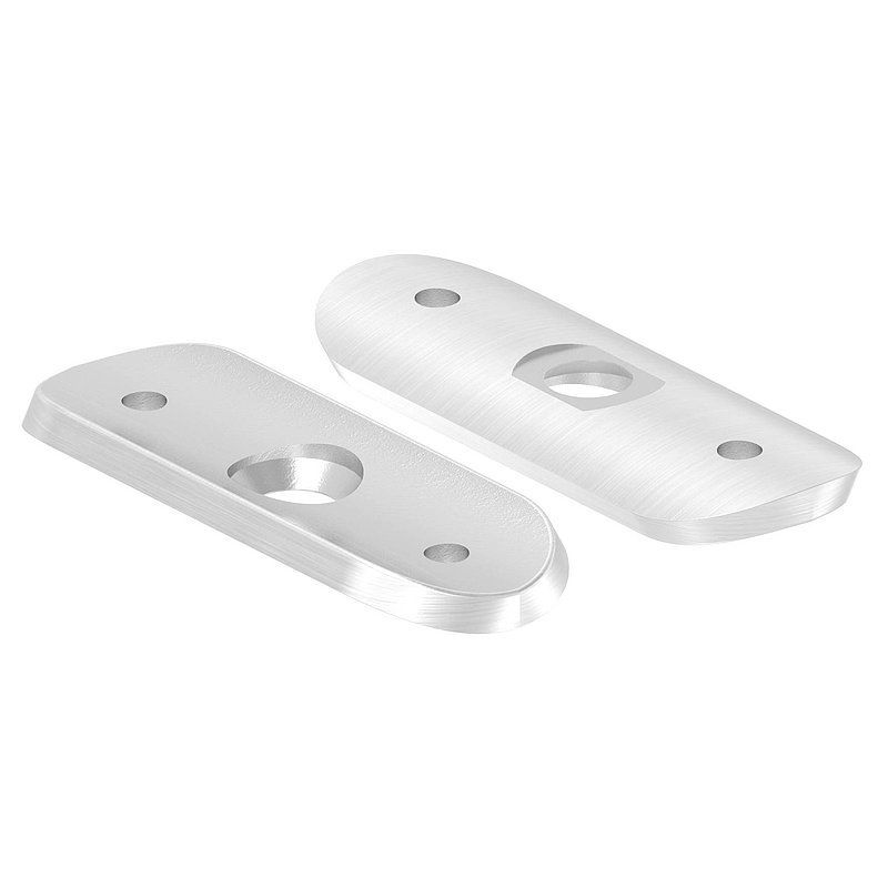 Plaque de raccordement de mains courantes, 42,4mm, à riveter, V2A