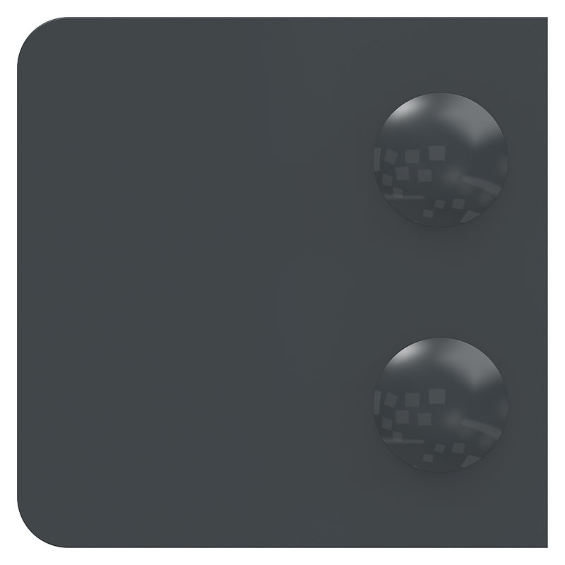 Pince à verre mod. 34, raccord droit, zinc brut thermolaqué RAL 7016 mat