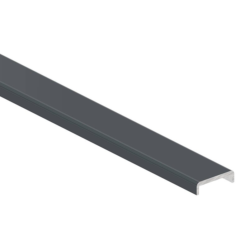 Kantenschutz EXTRA SLIM, für Glas 16,00 - 17,52mm, L: 2000mm, Aluminium RAL 7016