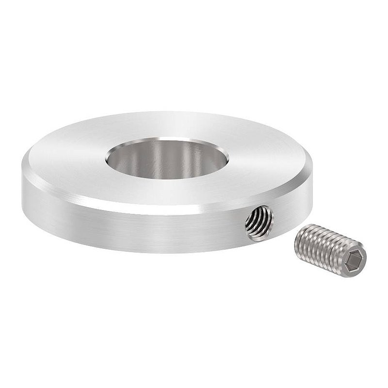 Embase ronde Ø 30x5mm, avec ponçage circulaire et chanfrein, perçage Ø 12,3mm, V2A