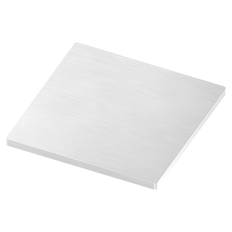 Plaque d'ancrage, 120x120x6mm, avec ponçage longitudinal, V2A
