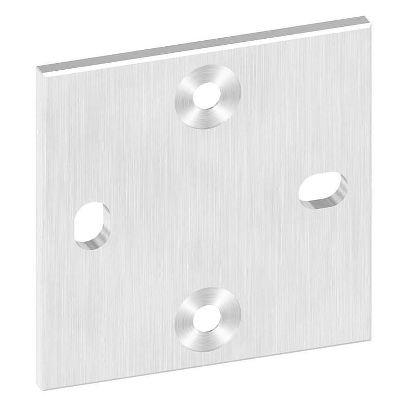 Anchor plate, 100x100x6mm with chamfer, for DH, AISI304