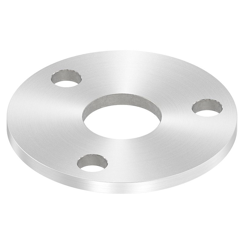 Plaque d'ancrage Ø 100x6mm, avec ponçage circulaire, V2A