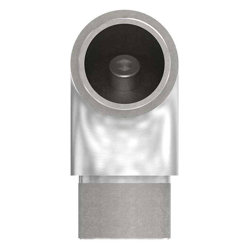 Tube coudé à 90°, réglable, pour tube Ø 42,4x3,0mm, V2A