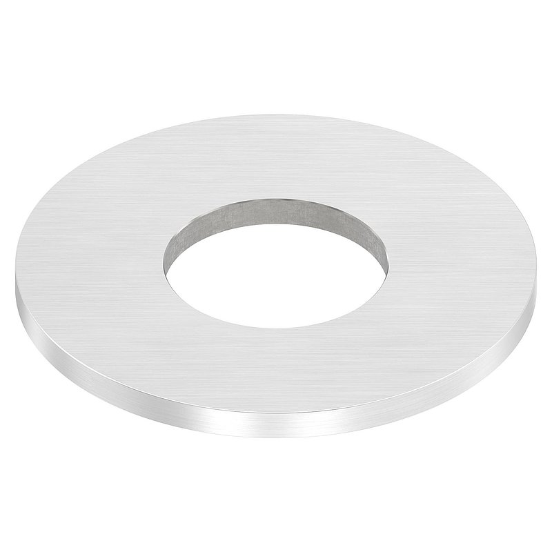 Ankerplatte Ø 100x6mm, mit Längsschliff, V2A
