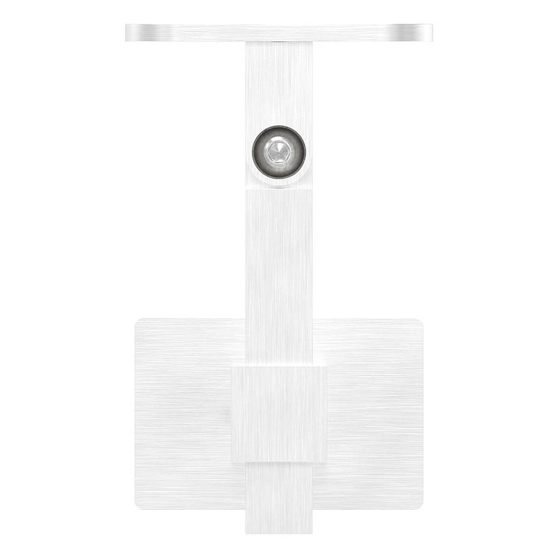 Handlaufhalter eckig mit gerader Handlaufanschlussplatte, V4A