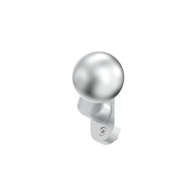 Poignée de porte boule fixe coudée