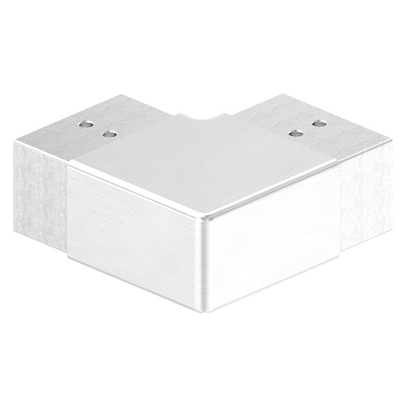 Eckbogen horizontal für Nutrohr 60x40mm, V2A