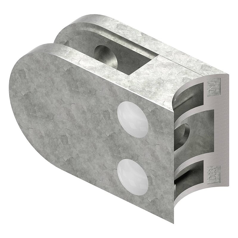 Pince à verre modèle 32, jonction: 33,7mm, zinc brut
