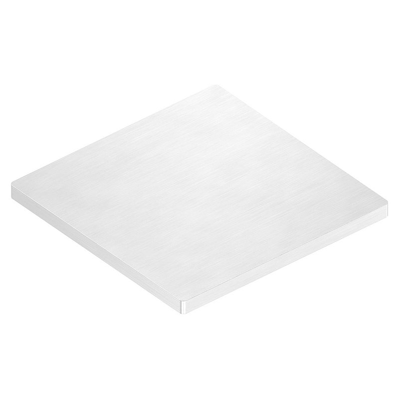 Anchor plate, 100x100x6mm, with longitudinal grinding, AISI304