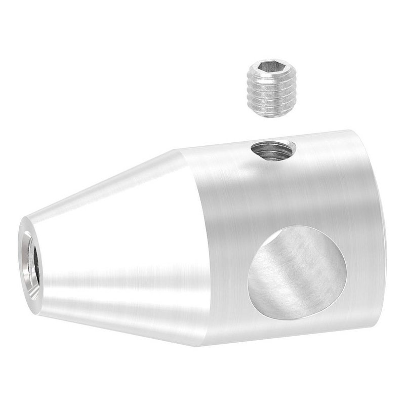 Querstabhalter mit Gewinde M6, 10,2mm Bohrung, V2A