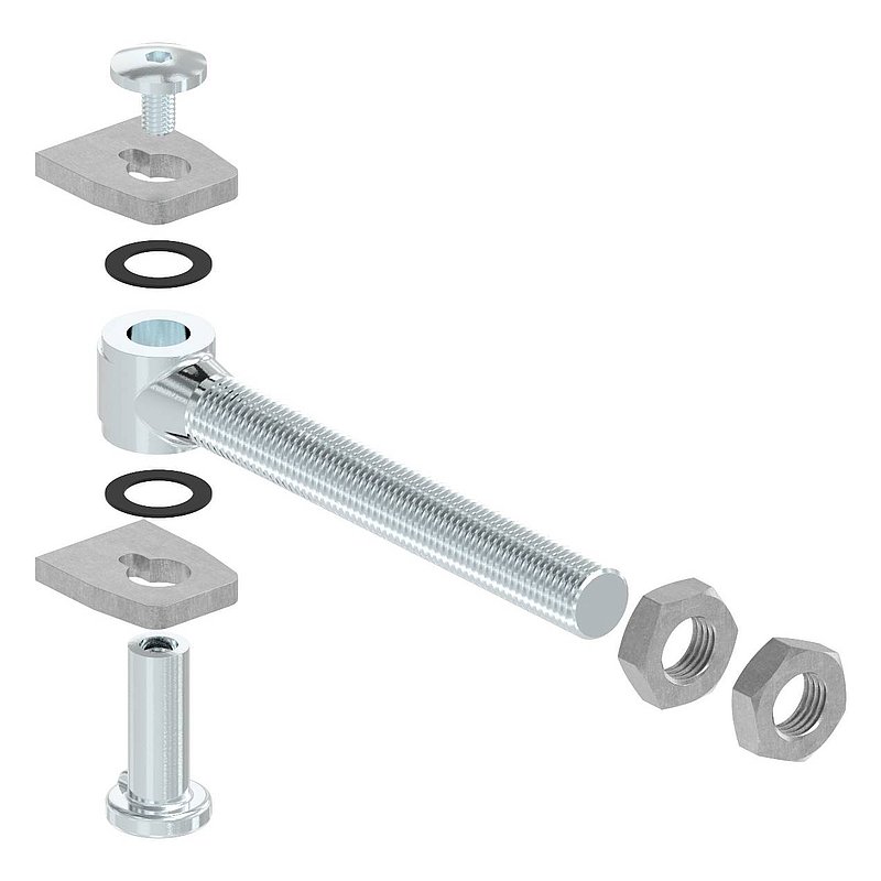 Gate hinge M18, galvanised